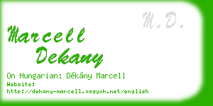 marcell dekany business card